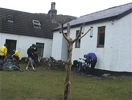 Preparing to leave Achmelvich Youth Hostel